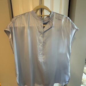 Banana Republic Women's Light Blue Satin Blouse
